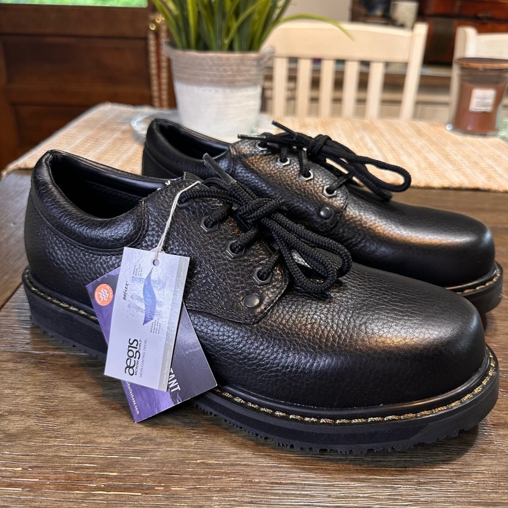 Dr. Scholl's‎ Work Shoes Oil Slip Resistant Harrington Oxford Leather Men's 9M